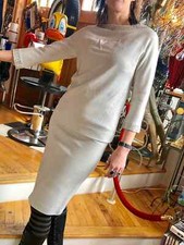 Vintage 60 s Women s Silver Metallic 2-Piece Suit w/ Glass Rhinestones