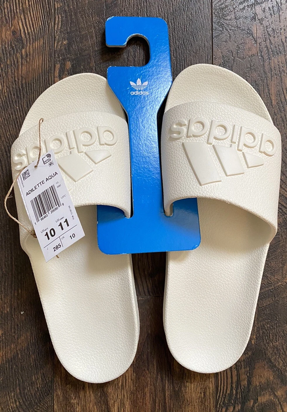 Sandalo Adidas unisex Adult Adilette Aqua Slide colore bianco da uomo taglia 10
