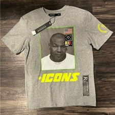 Small Men's Hudson Outerwear Mike Tyson Icons Gray Graphic T-Shirt