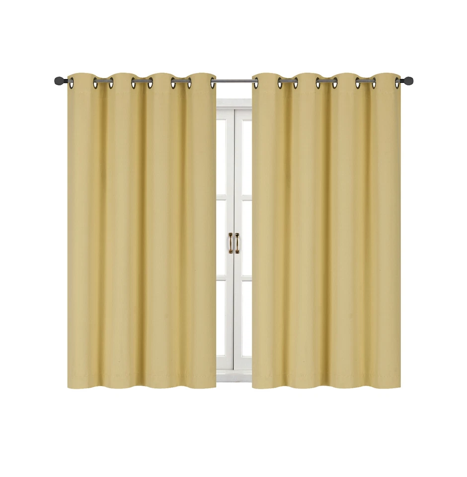100% Thermal Blackout Bath & Kitchen Window Curtains - Assorted Colors & Sizes - Image 3 of 4