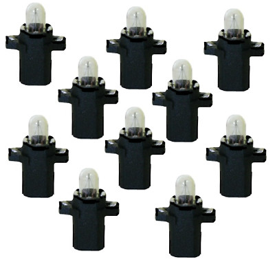 10 Stück Bax 12V 1,2W B8.3d Kunststoff Sockellampe schwarz     M55w
