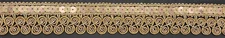 1&1/2" metallic rose gold venice venise lace braid gimp trim gold sequin 5 yards