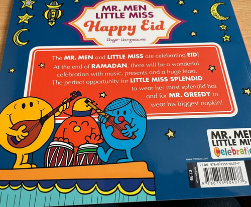 Mr. Men Little Miss Happy Eid Paperback Book by Adam Hargreaves NEW - Picture 2 of 7