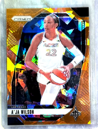 A'JA Wilson 2024 Panini Prizm WNBA Orange Ice Prizm Card- #86 Las Vegas Aces