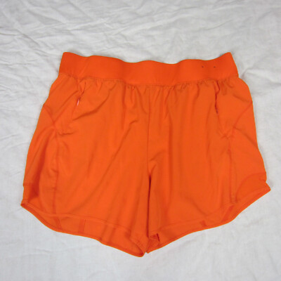 tek gear women's shorts 2x orange liner