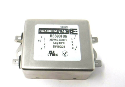 Roxburgh EMI Filter 120/240 VAC, 1-phase, 6A For AC VFD Drives RES90F06 *NEW*