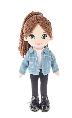Ganz This is Me! Kayla Stuffed Toy Doll, 12'' with Brown Hair and Workout Outfit