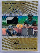 22 Panini Illusions #RRA-DE Travon Walker/Aidan Hutchinson Dual Patch Auto #/25