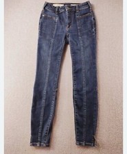 PILCRO AND THE LETTERPRESS Anthropologie BLUE Stretch Denim SKINNY JEANS Sz 30