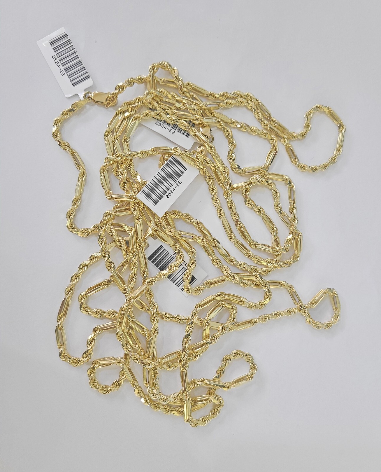 10k Real Yellow Gold Milano Rope Chain Necklace - 20,22,24 Inch - 4.5mm - Unisex