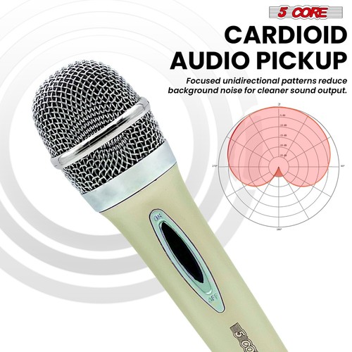 Micrófono de 5 núcleos dinámico cardioide de mano XLR micrófono vocal karaoke con cable - Imagen 18 de 37