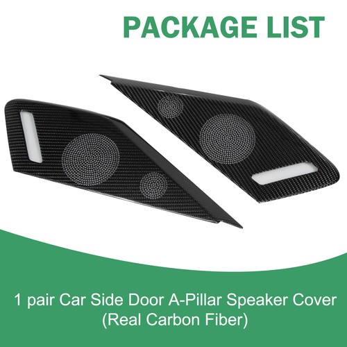 Real Carbon Fiber Door Sound Speaker Cover Trim For Corvette C8 2020-2024 -Pair - Picture 11 of 23