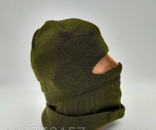 Tactical balaclava hat 2in1, Olive Winter balaclava Ukraine ZSU 2023 - Picture 4 of 6