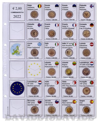 RACCOGLITORE COMPLETO DI CUSTODIA PER TUTTE LE MONETE DA 2 EURO COMMEMORATIVI - Foto 8 di 12