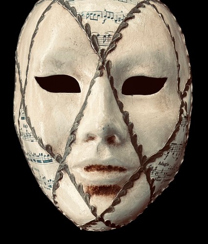 Vintage Venetian Paper Maché Mask Masquerade Carnival Full Face Wall Art - ITALY - Picture 4 of 24