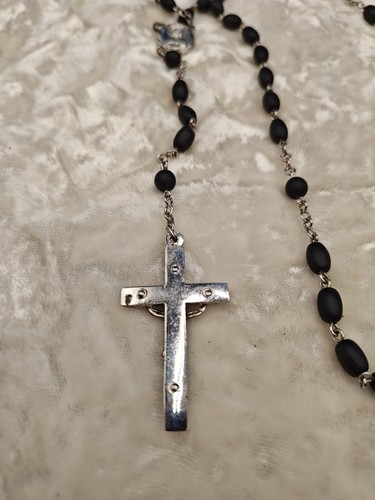 Beautiful Black Beads Rosary Not Light Weight Quality Piece - Picture 5 of 5