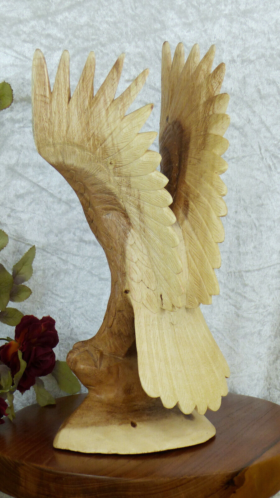 Adler Figur Holzfigur Skulptur Falke Statue Deko Figur Schnitzerei Handwerk 