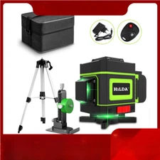 Laser Level 4D Self-Leveling Horizontal and Vertical Laser Level Green Beam New