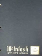 RARE McIntosh C36 AUDIO CONTROL CENTER 18 PAGE OWNER'S MANUAL