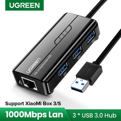 Ugreen USB Ethernet USB 3.0 2.0 To RJ45 USB HUB For Xiaomi Mi Box 3/S Set-top
