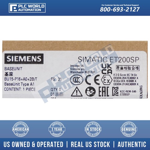 6ES7193-6BP00-0BA1 | 6ES7 193-6BP00-0BA1 Siemens Base Unit, New Sealed, 2 Yr Wty - Picture 3 of 4
