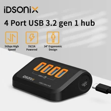 USB C Hub Type C to USB Hub Adapter Splitter USB 3.2 Gen2 Speed w/ 4 USB A Ports