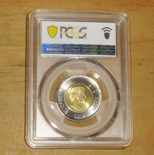 PCGS MS66 - Canada 2019 Toonie 16 Serrations 2 Dollars Two Dollar - Picture 2 of 2