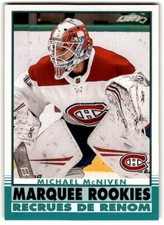2020-21 O-pee-Chee Retro Michael McNiven Rookie #630 Montreal Canadiens