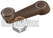 Fensterkurbel, Dunkelbraun mit Chromring, Golf 1 &Co, T3 Bus, OE Ref. 321837581A