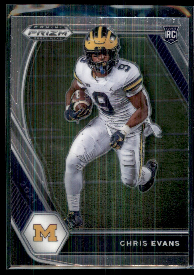 2021 Panini Prizm Draft Picks Collegiate Green Chris Evans RC Michigan