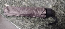 Satin Silky Smokey Brown Color Retractable Compact Umbrella New Pickup Only 
