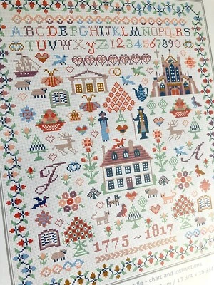 Counted Cross Stitch Kit JANE AUSTEN LIFE SAMPLER Aida 14 Riverdrift House