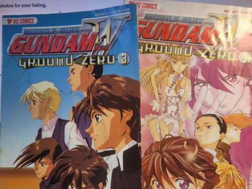 Two VIZ Comics: Mobile Suit Gundam Wing Ground Zero #3 & @4 (2000) - Imagen 1 de 1