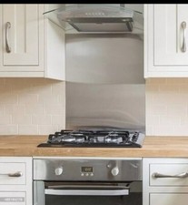 Satin Stainless Steel Cooker Splashback Brushed Kitchen Hob Back Wall Plate 