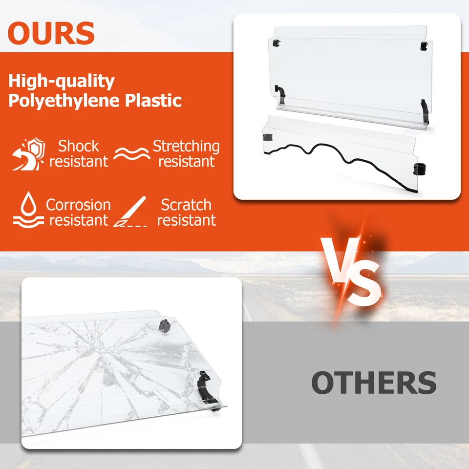 Parabrisas delantero plegable 2 en 1 para MASSIMO 500/700 Outfitter Bighorn Foto 3 de 4