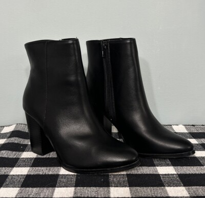Dream Pairs Black Faux Leather Anita Ankle Boots Size 5.5