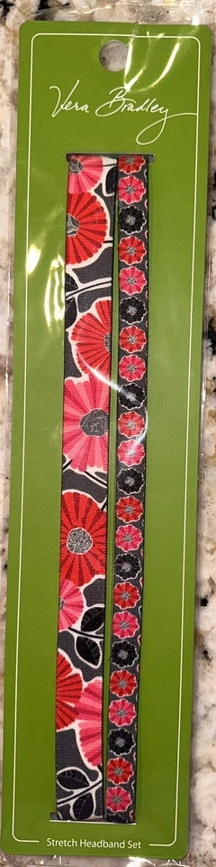 JUEGO DE DIADEMA ELÁSTICA COLORIDA VERA BRADLEY NUEVO EN PAQUETE Elástica #14236 ALEGRE O ESMERALDA Foto 4 de 4