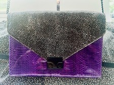 Loeffler Randall Clutch/purse Genuine Exotic leather Envelope Style on strap