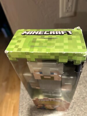 New Minecraft Steve in Iron Armor 8.5 Inch Large Scale