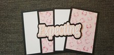 Expecting girl scrapbook page title with glitter paper  4 4x6 photo mats 104