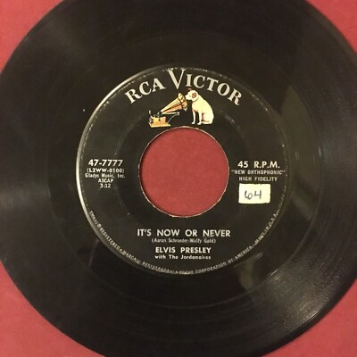 ELVIS PRESLEY It's Now or Never / A Mess of Blues 7” PS (RCA