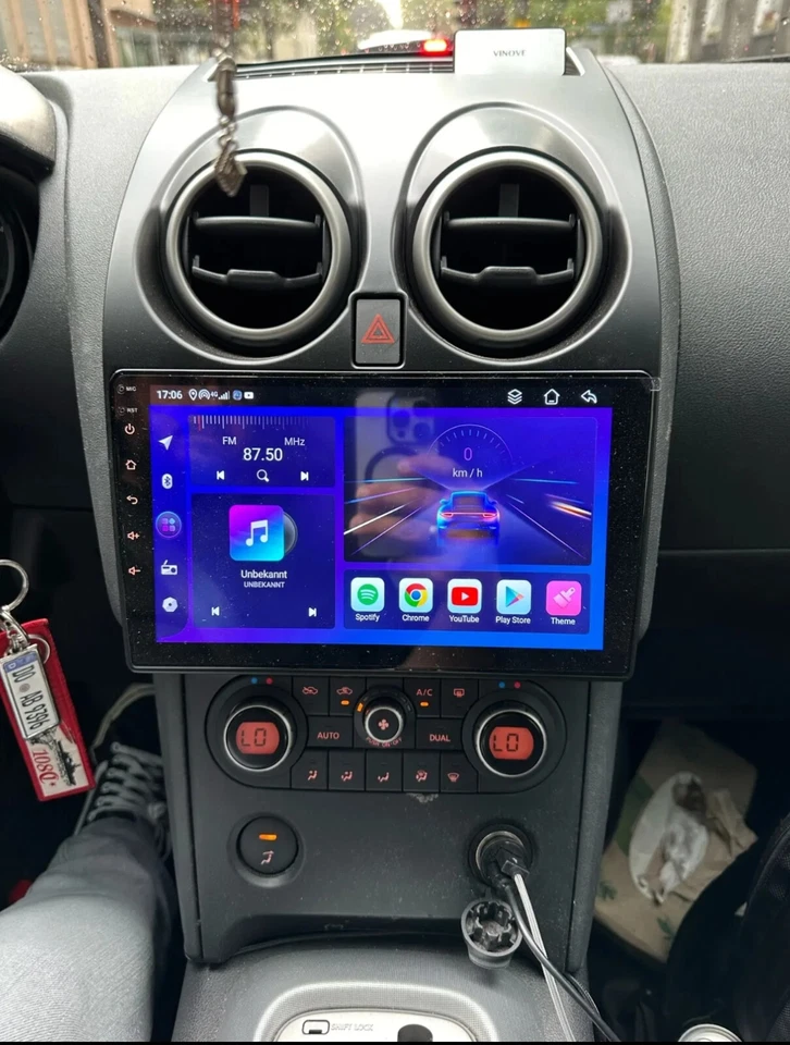 Autoradio Android 9” per Nissan Qashqai J10 (2006–2013) – GPS, CarPlay/Android - Immagine 2 di 4