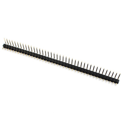 20Pcs 2.54mm Pitch 1x40 Pin 40 Pin Male Right Angle Single Row Pin Header Strip