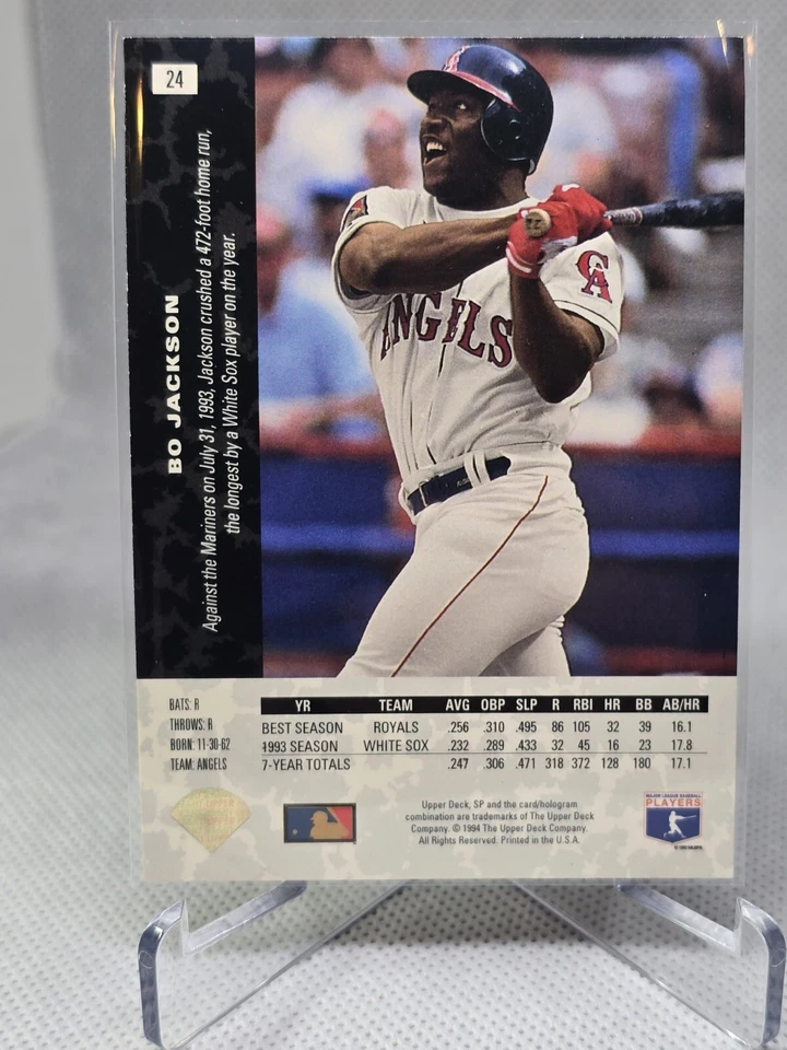 BO JACKSON California Angels 1994 Upper Deck SP #24 MLB - Image 2 of 4