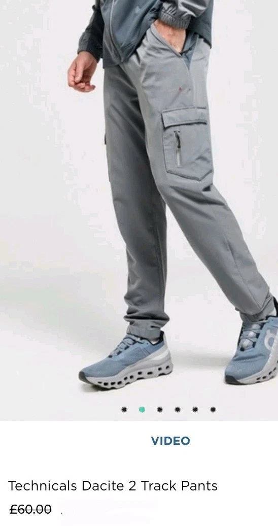 Technicals Cargo Poly Track Pants Joggers Men's Size: Medium