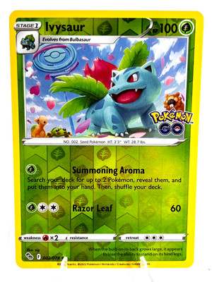 Ivysaur 2/78 - Pokemon Go - Reverse Holo - Pokemon - NM