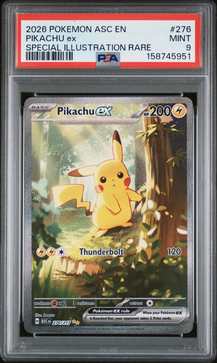 Pikachu Pokémon TCG Grade 9 Rare Individual Collectible Card Game