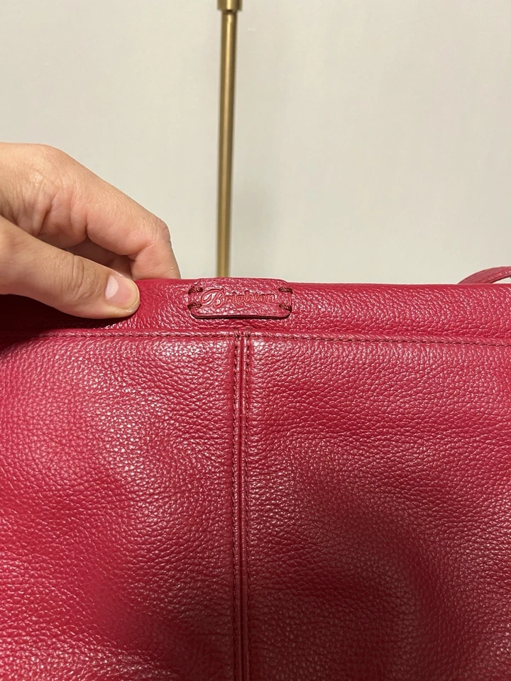 BRIGHTON LIPSTICK RED PRETTY TOUGH STUDDED CITY ORGANIZER FRONT WALLET CROSSBODY - Image 4 of 4