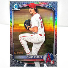 2025 Bowman Draft Chrome Chase Shores #BDC-142 1st Bowman Steel Refractor 70/100