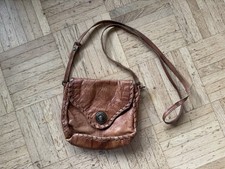 Pieces Accessoires - Echtleder Umhängetasche, Schultertasche - Damen - Braun